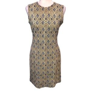 J. McLaughlin Devon Dress Sleeveless Diamond Print Size Small